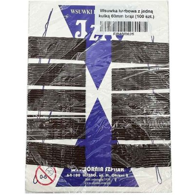 Waved ball-ended hair grip - 60 mm 100 ks barva Brown – Sleviste.cz