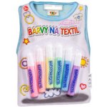 Konturovací barvy na textil 6 x 7 ml perleťové – Hledejceny.cz