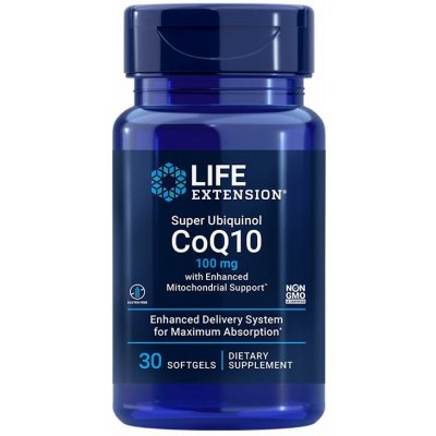 Life Extension Super Ubiquinol CoQ10 with Enhanced Mitochondrial Support 30 gelové tablety 100 mg – Hledejceny.cz