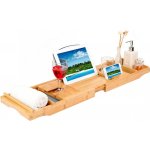 HomePRO HP-9710 Nastavitelný stolek na vanu bambusový 75-112x23x4,5cm – Zboží Dáma