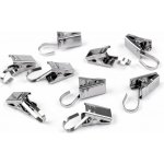 Žabky na záclony z nerezové oceli - nikl (20 ks) – Sleviste.cz