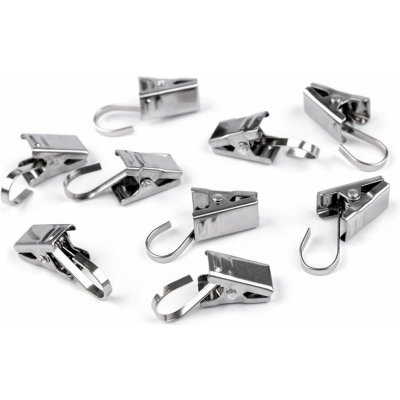 Žabky na záclony z nerezové oceli - nikl (20 ks) – Sleviste.cz