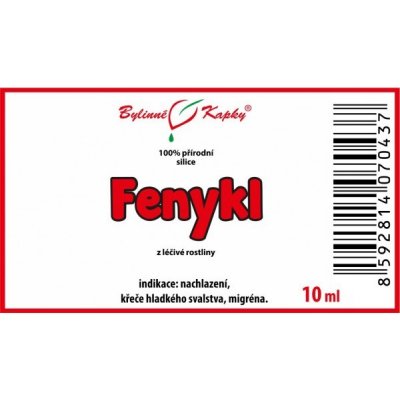 Bylinné kapky Fenykl 100% přírodní silice 10 ml – Hledejceny.cz