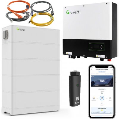 Growatt sestava hybridní měnič 3F 10 kW a 10,24 kWh baterie