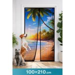 Malatec 18602 Moskytiéra do dveří s magnety HQ 100x210 cm černá – Zboží Mobilmania