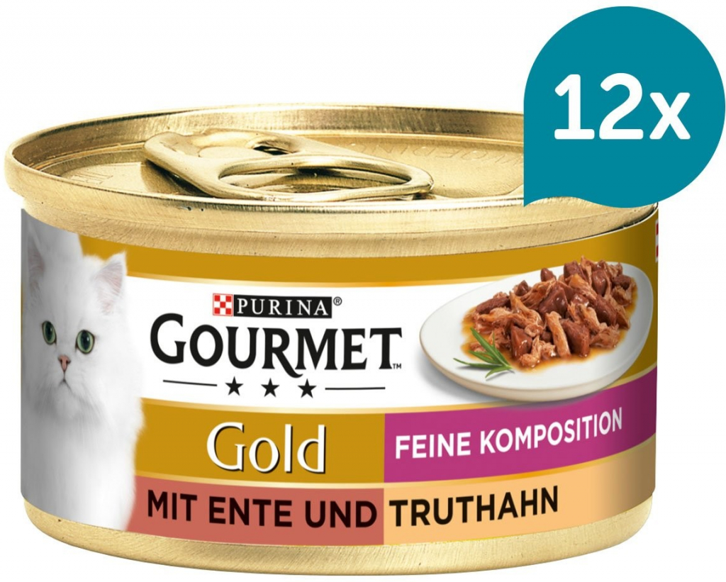 Gourmet Gold Feine Komposition kachna a krocan 12 x 85 g