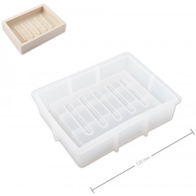 Manumi Silikonová forma na odlévání kreativní hmoty mýdlenka hranatá 120x90mm 3 ks – Sleviste.cz