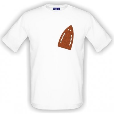 Tričko s potiskem Otisk žehličky pánské bílá – Sleviste.cz