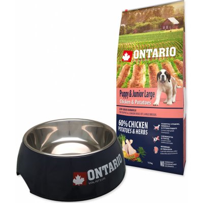 Ontario Puppy & Junior Large Chicken & Potatoes & Herbs 12 kg – Hledejceny.cz