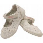 Wojtyłko balerínky bílé mašličky seruszka na suchý zip – Zboží Dáma