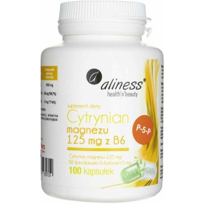 Aliness Magnesium Citrate 125 mg s B6 100 kapslí – Hledejceny.cz