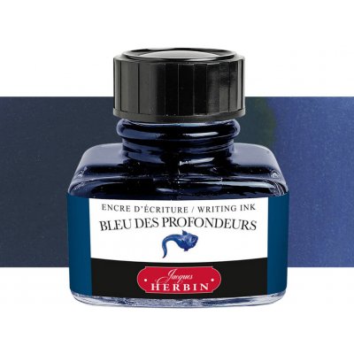 Inkoust Herbin vhodný pro plnicí pera 30ml tmavě modrá – Zboží Dáma