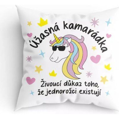 Divja Humorný polštář Kamarádka jednorožec 35x35 – Zboží Mobilmania