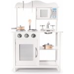 KIK KX6490 dřevěná kuchyňka s příslušenstvím XL 85 cm bílá – Zboží Mobilmania