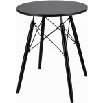 Pro-Tech shop 41216 CM-354166 Stůl 60x60 cm, kruhová deska, černý, černé nohy – Hledejceny.cz