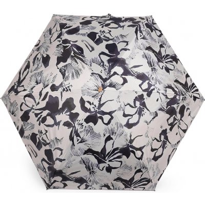 Deštník dámský skládácí mini květy 3 bílá černá – Hledejceny.cz