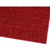 Pěnová guma Moosgummi 20x30cm, 750861 jednobarevná 8 červená, tloušťka 1,9mm, s glitry