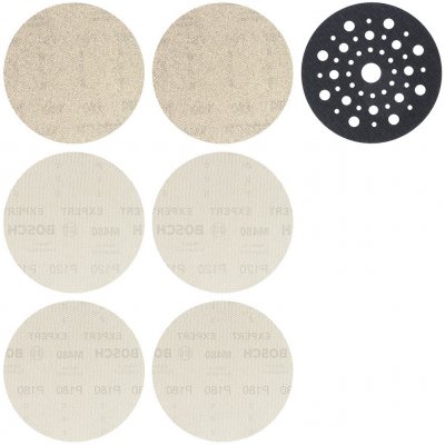 BOSCH 7dílná základní sada EXPERT M480 pro excentrické brusky 125 mm, 2x80 / 2x120 / 2x180 2608901202 – Zboží Dáma