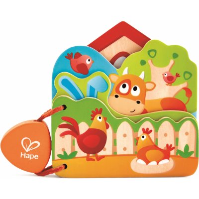 Hape Baby knížka Farma – Zboží Mobilmania