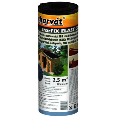 Charvát Charbix Elast Coolna Samolepící asfaltový pás 0,5 x 5 m 3,3 mm černý – Zboží Mobilmania