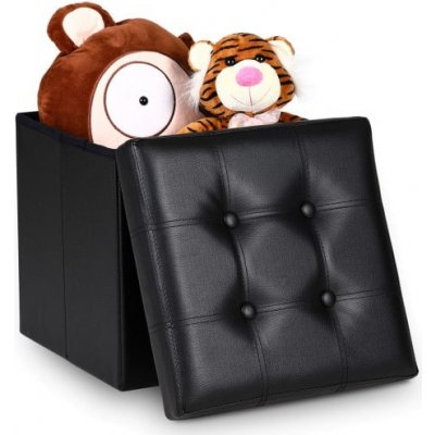 Deuba Taburetka s úložným prostorem 38x38x38 cm - černá – Sleviste.cz