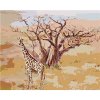 Malování podle čísla zuty Žirafa v Keni 40 x 50 cm bez rámu a bez vypnutí plátna