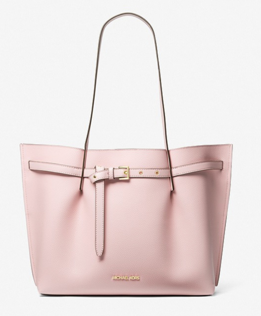 Michael Kors Emilia large shopper kožená kabelka růžová