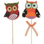 Anděl zápich filcová sovička oranžová červená 6 cm + špejle 7093 – Zboží Mobilmania