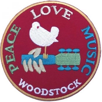 Rock Off Woodstock Standard Patch Peace Love Music