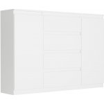 Framire Komoda se skříňkami a zásuvkami, bílá, 140 x 40 x 98 cm Modern R140S4 – Hledejceny.cz
