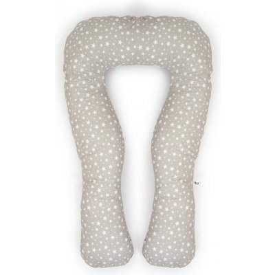 Flumi Těhotenský polštář ve tvaru U světle šedý s hvězdičkami – Zboží Dáma