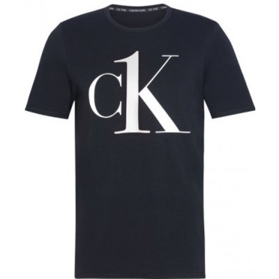 Calvin Klein pánské tričko na spaní CREW NECK černé