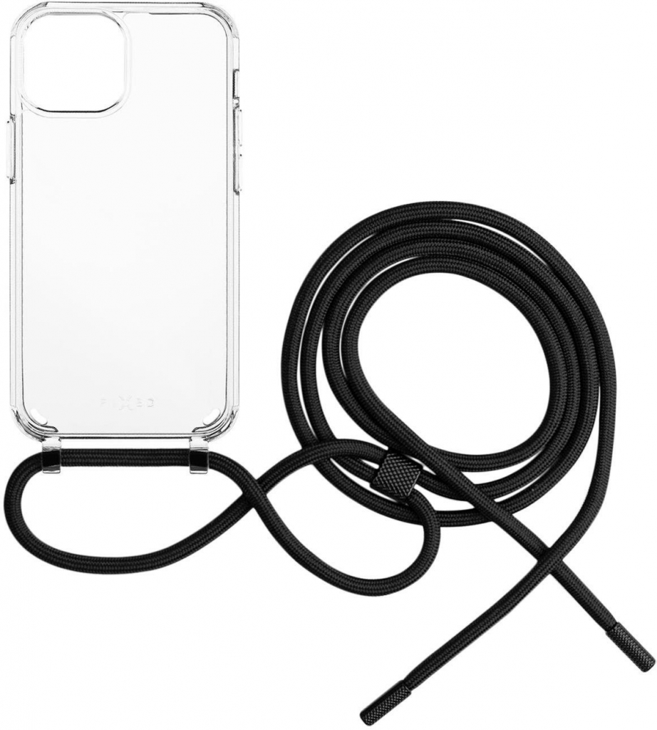 FIXED Pure Neck s černou šňůrkou na krk Apple iPhone 12 mini FIXPUN-557-BK