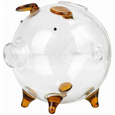 Verk 27693 Skleněná pokladnička prasátko s hnědými detaily – Zboží Mobilmania