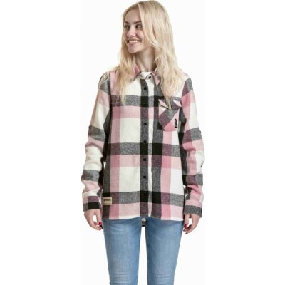 Meatfly dámská košile Dora Premium Pink Brown Růžová – Zboží Dáma