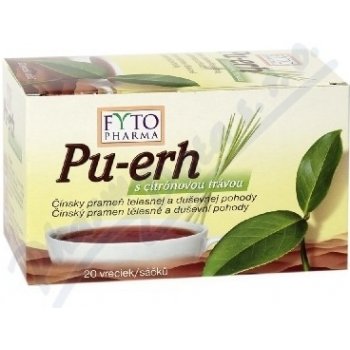 Fytopharma Pu erh s citrónovou trávou 20 x 1,5 g