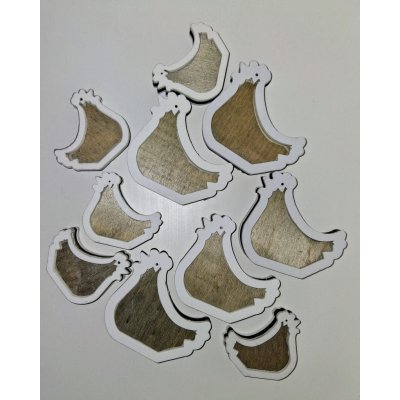 Dřevěná slepička 10 ks – Zboží Mobilmania