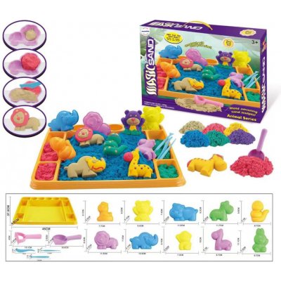 Mamido Sada kinetického písku 1200 g s formičkami a podložkou – Hledejceny.cz