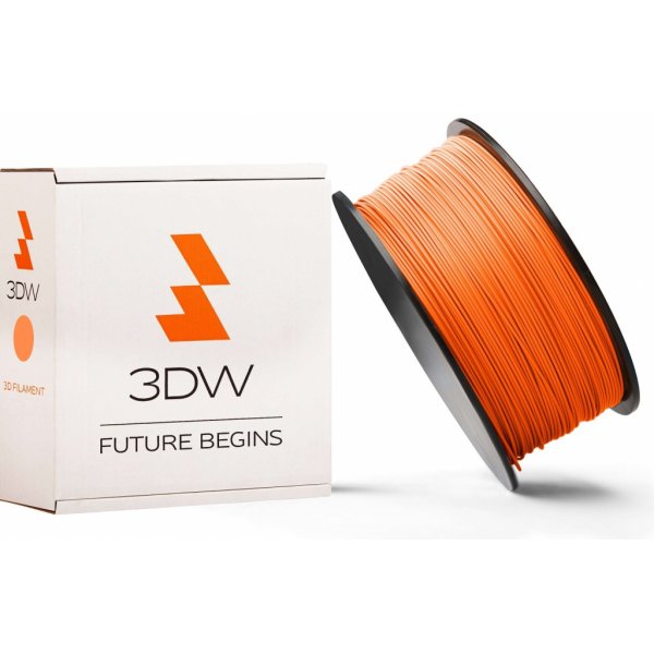 Tisková struna 3DW PLA, 1,75mm, 0,5kg, oranžová, 220-250°C