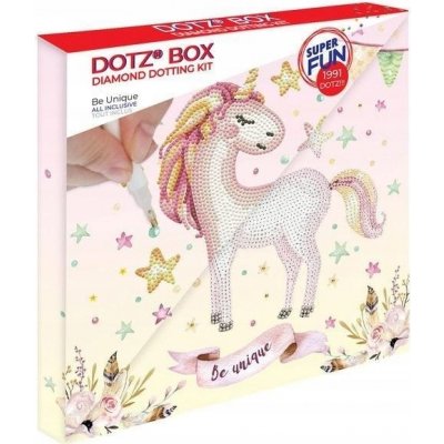 DIAMOND DOTZ DOTZIES Diamantové malování Jednorožec DBX023 28 x 28 cm – Zbozi.Blesk.cz