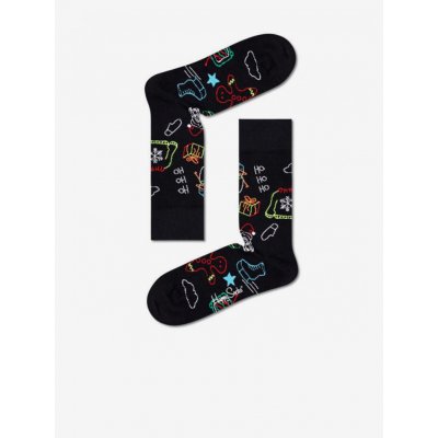 Happy Socks Ho Ho Ho Sock dámské ponožky Černá – Zboží Mobilmania