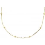 Lillian Vassago Zlatý náhrdelník zdobený kuličkami LLV31-GN052 – Zboží Dáma