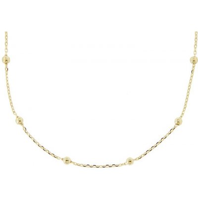 Lillian Vassago Zlatý náhrdelník zdobený kuličkami LLV31-GN052 – Zboží Dáma