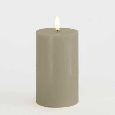 SIRIUS Vosková LED svíčka Sille světlá šedá 7,5 x 12,5 cm – Hledejceny.cz