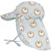 Kojenecká čepice LÄSSIG klobouček s kšiltem SUN PROTECTION FLAP HAT Lion Powder Blue