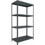 Biedrax Šroubovaný regál do domácnosti 50 x 150 x 100 cm, antracitový, 4 police, nosnost 150 kg na polici – Zbozi.Blesk.cz
