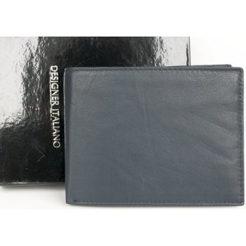 Designer Italiano Tmavě modrá kožená peněženka