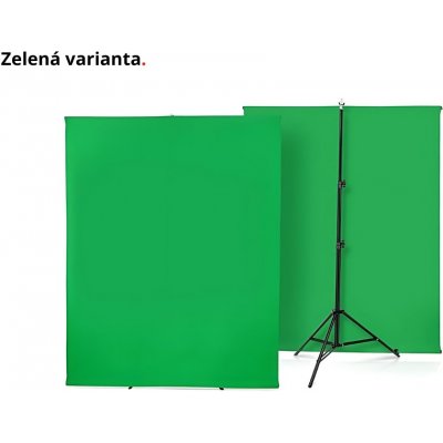 Fotověci Foto Pozadí Konstrukce 1,5 x 2m s Pozadím Přenosné Plátno Bíle nebo Green Screen Výběr Variant Varianta: Zelená – Zboží Živě