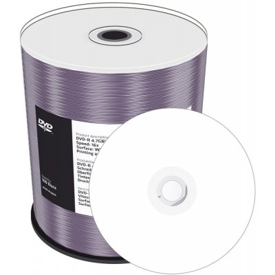 MediaRange DVD-R 4,7GB 16x, printable, spindle, 100ks (MR413) – Zboží Živě