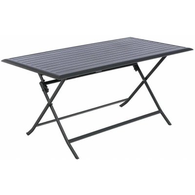 DEOKORK Hliníkový skládací stolek VIRGINIA 150x80 cm (antracit) – Hledejceny.cz